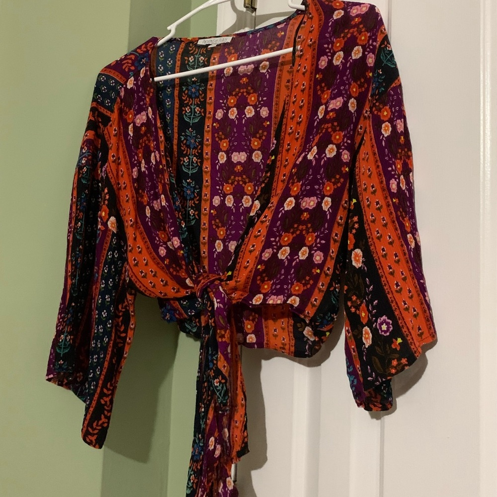 Patrons of Peace Floral cropped cardigan